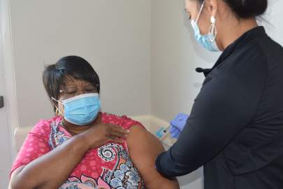 Brown receives COVID-19 shot