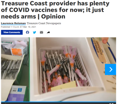 TCCH has plenty of COVID vaccines